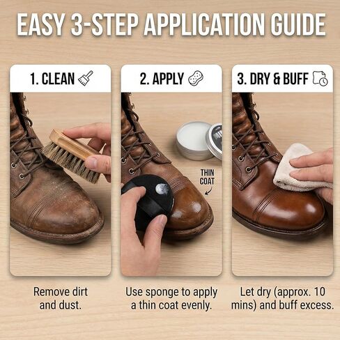 Mink Oil Leather Conditioner- 3.52oz Waterproof Formula Softens & Restores Boots, Shoes, Furniture in Saudi Arabia