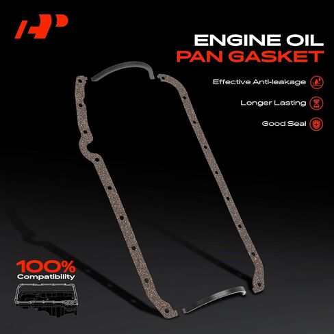 A-Premium Engine Oil Pan Gasket Set, Compatible with Chevrolet Malibu, Impala, Camaro, Corvette, Caprice, Bel Air, C30, C50, C60, C70, C10 C20 Suburban & GMC Jimmy & Oldsmobile Starfire & Buick Regal in Saudi Arabia