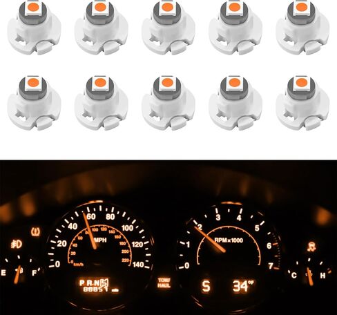 10PCS T4.2 LED Bulb Neo Wedge 10MM Base Instrument Cluster Lights Bulbs, Dash Lights for Car Interior, 3030 LED Chips AC Climate Control Indicator Bulb Dashboard Gauge Panel Light (Blue) in Saudi Arabia