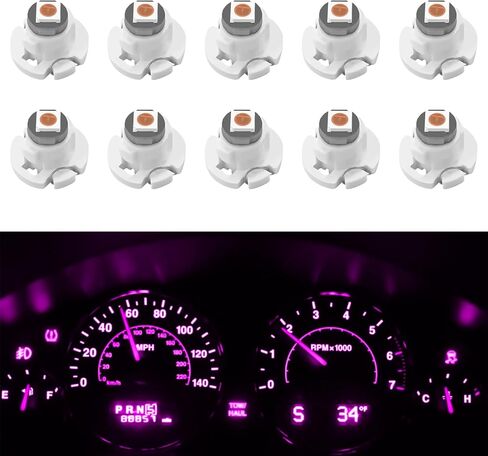 10PCS T4.2 LED Bulb Neo Wedge 10MM Base Instrument Cluster Lights Bulbs, Dash Lights for Car Interior, 3030 LED Chips AC Climate Control Indicator Bulb Dashboard Gauge Panel Light (Blue) in Saudi Arabia