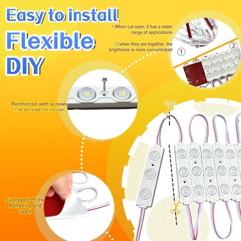 KBLEDLAMP UL مدرج 120 مصباح LED و40 وحدة مصباح سقف، مجموعة إضاءة داخلية لغرفة RV، إضاءة قبة فائقة السطوع 12 فولت IP67 في الهواء الطلق للقوارب والشاحنات والتخييم والشاحنات والمركبات والإضاءة البيضاء القابلة للنفخ in Saudi Arabia