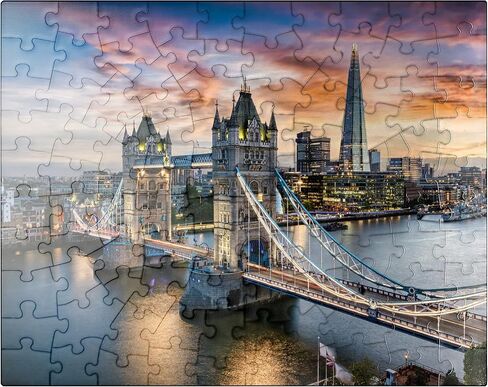 جسر برج MyPuzzle وأفق لندن، بريطانيا العظمى - أحجية الصور المقطوعة الممتازة المكونة من 1000 قطعة للبالغين in Saudi Arabia