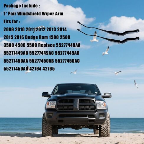 55277449AA 55277449AB زوج واحد من ذراع ممسحة الزجاج الأمامي يناسب 2009-2016 دودج رام 1500 2500 3500 4500 5500 استبدال 55277449AC 55277449AD 55277450AA 55277450AB 55277450AC 55277450أد 42764 42765 in Saudi Arabia