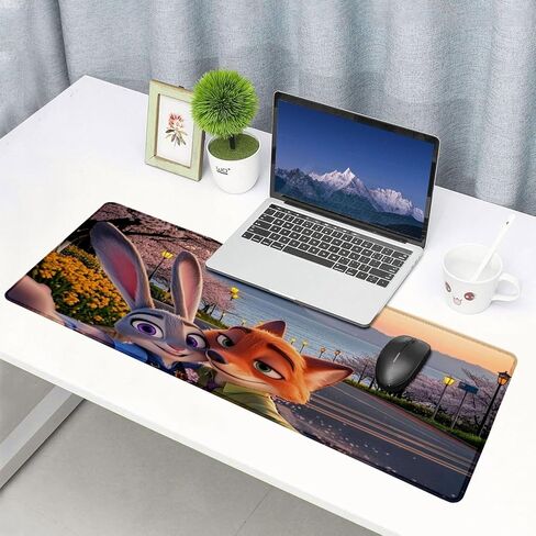لوحة ماوس كبيرة للمكتب من MYPCWALA، تصميم شخصيات متحركة، لوحة ماوس ألعاب ممتدة مقاس 90 × 42 سم، سطح مقاوم للماء للحرارة، قاعدة غير قابلة للانزلاق، مشهد أزهار الكرز in Saudi Arabia