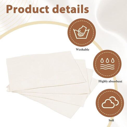 20 Pcs Pre Cut Chamois for Smoothing Cloth Artist Chamois Leather, Pre Cut Cloth Soft Leather Pottery Tool Clay Soft Clothes for Drawing, Pottery Tools, Mud Tools in Saudi Arabia