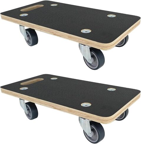 HBFBDRCT Furniture Moving Dollies with 4 TPR Silent Wheels,15 Inch Securely Holds 551 Lbs Heavy Duty Wooden Rolling Mover for Piano Couch Fridge Washing Machine Couch Plant Dolly Heavy Items, 2 Packs in Kuwait