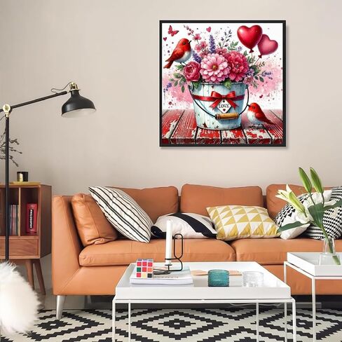 Mrnsiet Diamond Painting Kits for Adults, 5D Well Diamond Art Kits for Beginners, DIY Full Round Drill Gem Art Crafts for Home Wall Decor 14x14 inch in Saudi Arabia