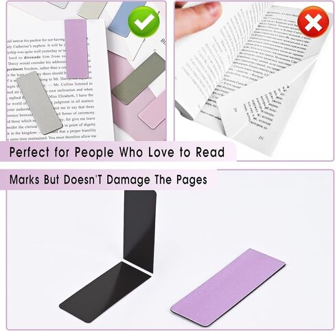 15 Pieces Magnetic Bookmarks for Women, Men, Magnet Bookmark Clips, Book Lovers, Page Markers for Students Teachers Reading in Saudi Arabia