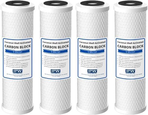 2-Pack compatible for WaterPur CCI-10-CLW Activated Carbon Block Filter - Universal 10 inch Filter for WaterPur Clear Water Filter Housing by IPW Industries Inc. in Saudi Arabia