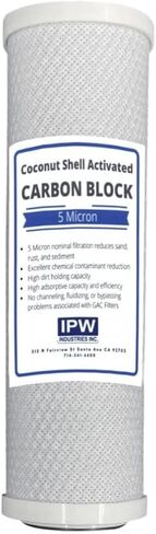 2-Pack compatible for WaterPur CCI-10-CLW Activated Carbon Block Filter - Universal 10 inch Filter for WaterPur Clear Water Filter Housing by IPW Industries Inc. in Saudi Arabia