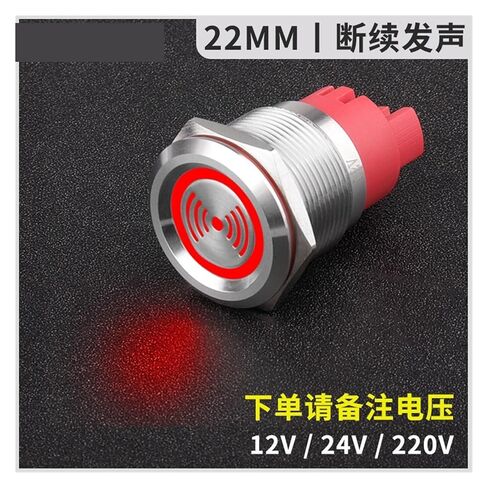 Wandu Waterproof Metal Buzzer Opening 16 19 22mm Intermittent and Continuous Sound(WD19F-P0-SDX24VR) in Saudi Arabia
