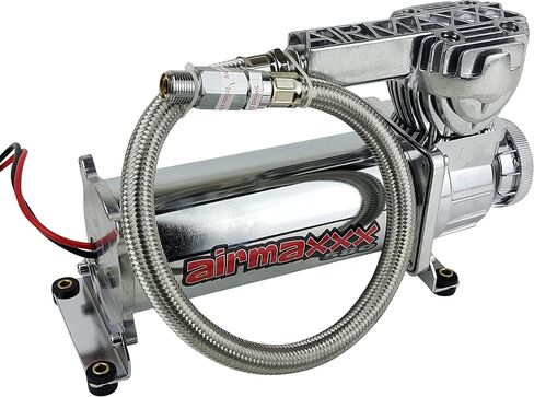 airmaxxx 580 Chrome Air Compressor Kit w/165-200 Switch & Relay in Saudi Arabia