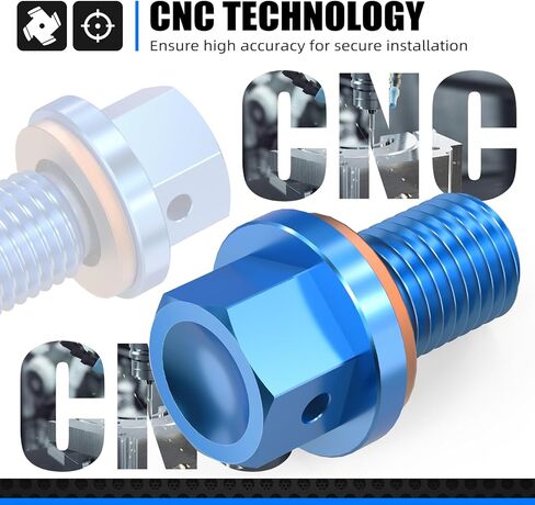 NICECNC Blue Magnetic Oil Drain Bolt Plugs Compatible with Yamaha YZ125 2005-2023 YZ250F 2001-2023 YZ450F 2003-2009 YZ450F 2014-2023 WR250F 2001-2023 YZ450FX 2016-2023 See Fitment in Saudi Arabia
