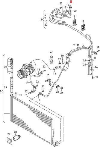 A/C Pressure Switch Sensor, for Skoda, for CITIGO 2011 1K0959126E Air Conditioning AC Pressure Switch Sensor in Saudi Arabia