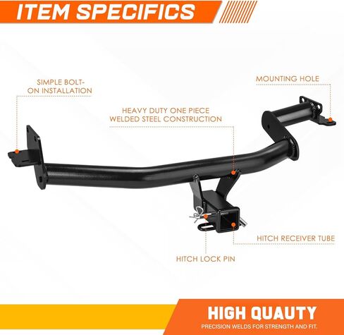 PM PERFORMOTOR Rear Class 3 Trailer Hitch 2" Receiver Compatible with 2020-2024 Hyundai Palisade, Black in Saudi Arabia