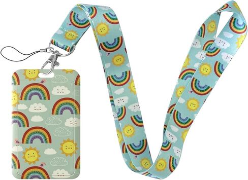 Lanyard with ID Badge Holder, Neck Strap with Hard Card Case for Keys, Wallet, Credit Card in Saudi Arabia