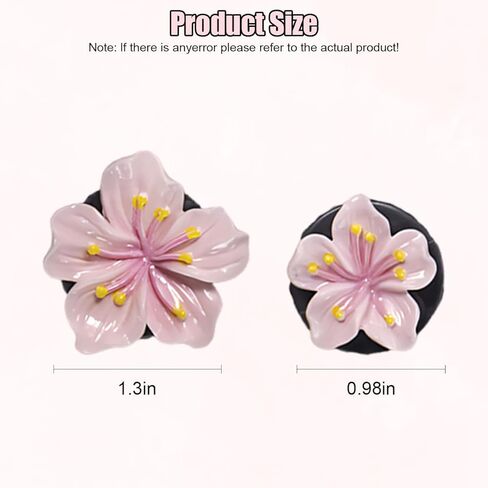 Cute Car Dashboard Air Vent Trim Clips, Hawaiian Flower Auto Air Freshener Vent Clip, Auto Air Conditioning Diffuser, Hibiscus Blossom Car Interior Accessories Decorations for Girls Women (6PCS) in Saudi Arabia