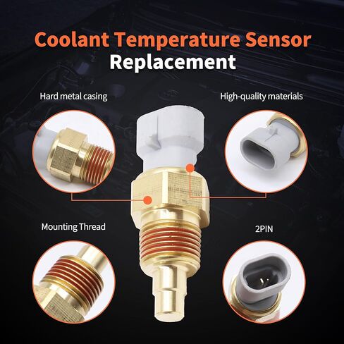 HiSport Engine Coolant Temperature Sensor - Compatible with GM Vehicles Chevy C1500 K1500 Tahoe Impala Buick Regal Oldsmobile 98 Replace 213-77 in Saudi Arabia