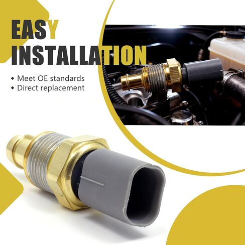 Engine Coolant Temperature Sensor Replaces# 5149077AB TX195 for Dakota Challenger Durango Avenger Charger Grand Cherokee Wrangler Ram 1500 2500 3500 Fixes Temperature Readings Issues in Kuwait