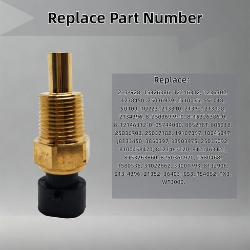 213-928 TS10075 15326386 مستشعر درجة الحرارة - مستشعر درجة حرارة سائل التبريد - مستشعر درجة حرارة سائل تبريد المحرك - متوافق مع تشيفي 1500 2500 3500 in Kuwait