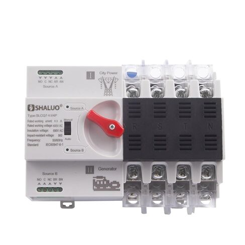 63A 100A 4P ATS Generator Dual Power Automatic Transfer Switch Module Circuit Breakers Switches Electric Generator Parts in Saudi Arabia