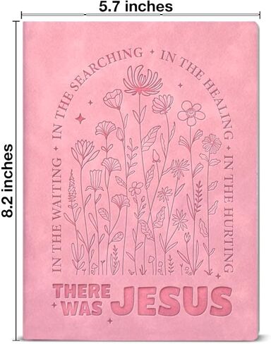 Christian Floral Notebook for Women Bible Verse There Was Jesus Journal Religious Christian Gifts for Friend Coworker in Saudi Arabia