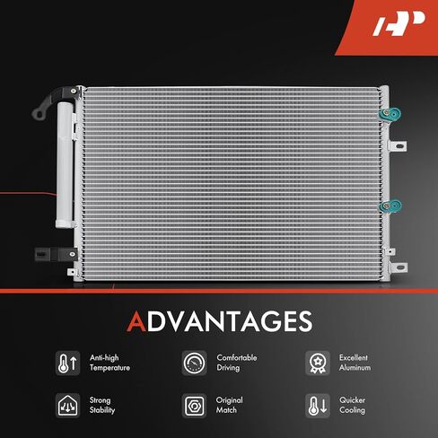A-Premium Air Conditioning A/C Condenser Compatible with Chrysler 200 2015-2017, 2.4L 3.6L, Replace# 68195662AA in Saudi Arabia