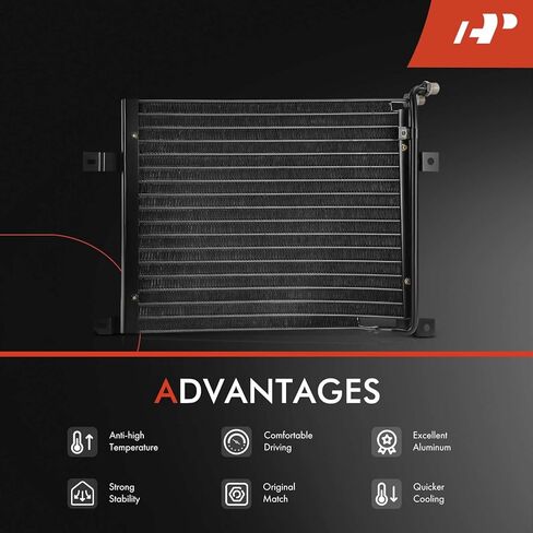 A-Premium Air Conditioning A/C Condenser Compatible with Jeep YJ Series Wrangler 1987-1995, 2.5L 4.0L 4.2L, with Bracket in Saudi Arabia