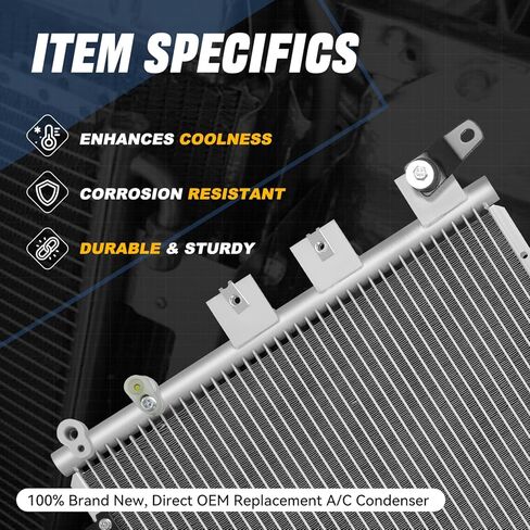 Auto Dynasty Air Conditioning A/C Condenser Compatible with 2001-2007 Toyota Sequoia, Aluminum AC Condenser Replacement DPI 3042, TO3030140 in Saudi Arabia