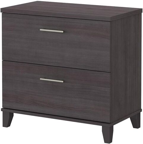 Pemberly Row Contemporary 2 Drawer Lateral File Cabinet in Storm Gray in Saudi Arabia