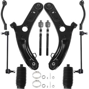 10Pcs Front End Suspension Kit for 2011-2016 Hy-undai Elantra Sedan/ 12-17 Veloster, 2 Lower Control Arm w/Ball Joint 2 Sway Bar Link 4 Outer & Inner Tie Rod End # K622232 K622646 EV800886 in Saudi Arabia