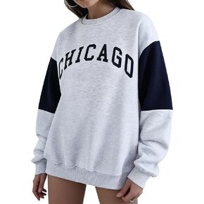 Remidoo Women's Oversized Sun and Moon Graphic Sweatshirts Long Sleeve Pullover Tops in Kuwait