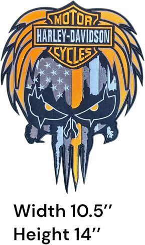 Large Size Harley Iron On Embroidery Patch for Leather Jackets & Vest Size (10.5×14 Inches) Rami001 in Saudi Arabia
