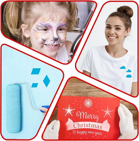 20 Pieces Stencils for Kids, Shape Geometric Drawing Stencils Children Simple Geometric Tracing Stencil Colorful Art Painting Stencil Templates for Kids Toddlers Preschooler Drawing DIY Craft in Saudi Arabia