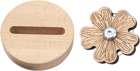 قطعتان من قاطعات خيط الأقحوان، أداة قطع خيط الغزل الخشبية الدوارة لخياطة اللحف، شفرة الطاولة لحفظ قصاصات خيط نحت الخشب مع حامل مضاد للانزلاق، لوازم خياطة الخياطة مفاهيم خياطة اللحف (عبوتان) in Kuwait