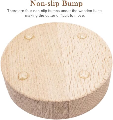 قطعتان من قاطعات خيط الأقحوان، أداة قطع خيط الغزل الخشبية الدوارة لخياطة اللحف، شفرة الطاولة لحفظ قصاصات خيط نحت الخشب مع حامل مضاد للانزلاق، لوازم خياطة الخياطة مفاهيم خياطة اللحف (عبوتان) in Kuwait