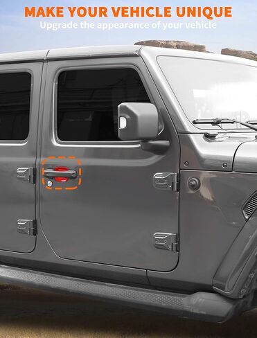 مجموعة حواف كأس الباب الأرجوانية المكونة من 5 قطع من Savadicar لسيارة Jeep Wrangler JL JLU 4xe & Gladiator JT 2018-Present - ملحقات ترقية الديكور الخارجي in Saudi Arabia