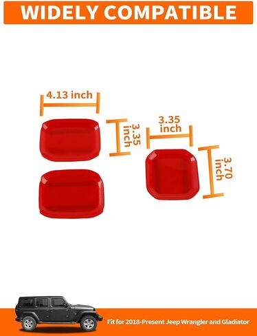 مجموعة حواف كأس الباب الأرجوانية المكونة من 5 قطع من Savadicar لسيارة Jeep Wrangler JL JLU 4xe & Gladiator JT 2018-Present - ملحقات ترقية الديكور الخارجي in Saudi Arabia