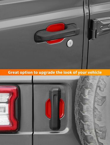 مجموعة حواف كأس الباب الأرجوانية المكونة من 5 قطع من Savadicar لسيارة Jeep Wrangler JL JLU 4xe & Gladiator JT 2018-Present - ملحقات ترقية الديكور الخارجي in Saudi Arabia