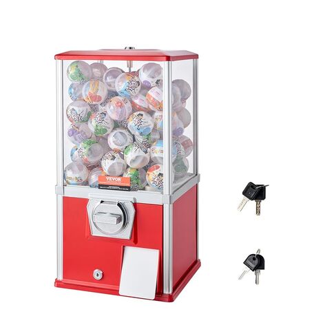 آلة VEVOR Gumball للأطفال، آلة بيع الحلوى المنزلية بطول 17 بوصة، موزع Gumball PC، آلة علكة الفقاعات لمتاجر الألعاب، بنك Gumball يعمل بقطع النقود المعدنية لكبسولات الألعاب، كرات نطاطة، حلوى، أصفر in Saudi Arabia