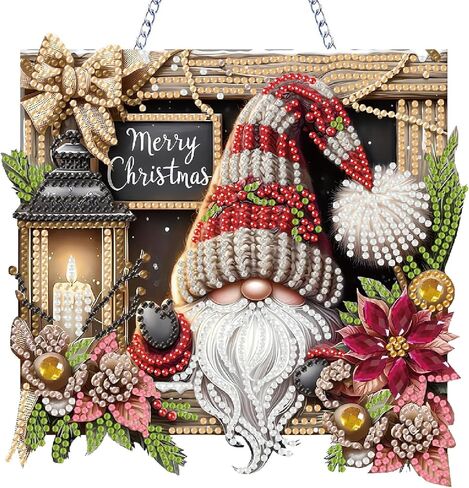 NEGEKFKX Deer Diamond Art Hanging Pendant Kits,Christmas Special Shape Diamond Art Kits for Adults,Double Sided Hanging Acrylic Ornament Kit,Pendants Home Garden Wall Hanging Kits Hanging Ornament in Saudi Arabia