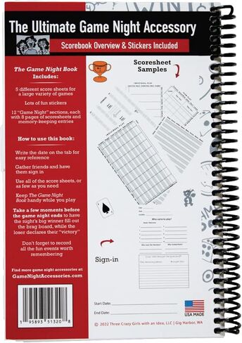 Game Night Book for Scorekeeping and Memories - Third Edition in Saudi Arabia