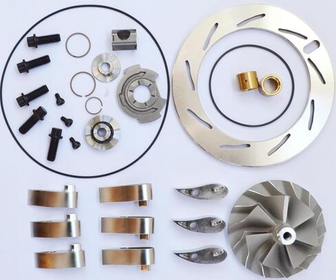 Turbo Turbocharger GT3782VA GT3788VA Unison Ring + 9 Vanes +1 Repair kit + 1 Compressor Wheel Compatible with Ford F250 F350 Powerstroke 6.0 6.6 in Saudi Arabia