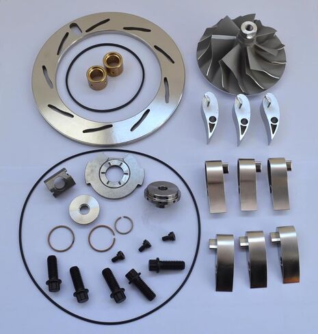 Turbo Turbocharger GT3782VA GT3788VA Unison Ring + 9 Vanes +1 Repair kit + 1 Compressor Wheel Compatible with Ford F250 F350 Powerstroke 6.0 6.6 in Saudi Arabia
