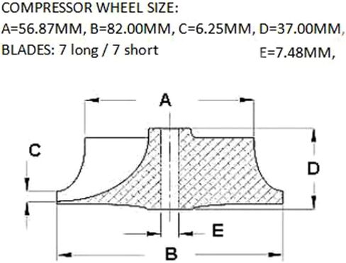 Turbo Turbocharger GT3782VA GT3788VA Unison Ring + 9 Vanes +1 Repair kit + 1 Compressor Wheel Compatible with Ford F250 F350 Powerstroke 6.0 6.6 in Saudi Arabia