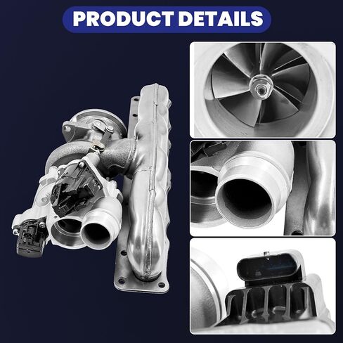 11657648913 Turbocharger B03 N55 Suitable for BMW 335i X4 X5 X6 535i 435i AH3 AH5 2012-2018 w/Exhaust Gas Driven Electric Drive 1165 7648913 11657643115 1853-970-0010 18539700010 in Kuwait