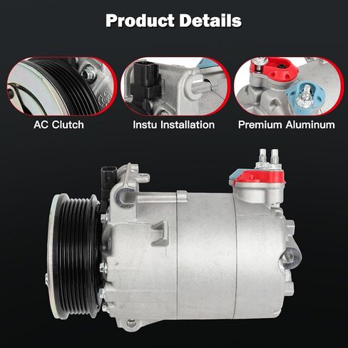 cciyu Air Conditioning Compressor 2012 2013 2014 2015 for Land Rover Range Rover Evoque 2.0L AC Compressor with Clutch Compatible for 168353 852555N 890213 LR027784 in Saudi Arabia
