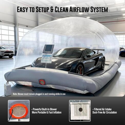 Inflatable Car Cover Shield, Portable Car Bubble Garage Tent for Dustproof Storage, Vehicle Protection, and Display – 19' / 5.8M in Saudi Arabia
