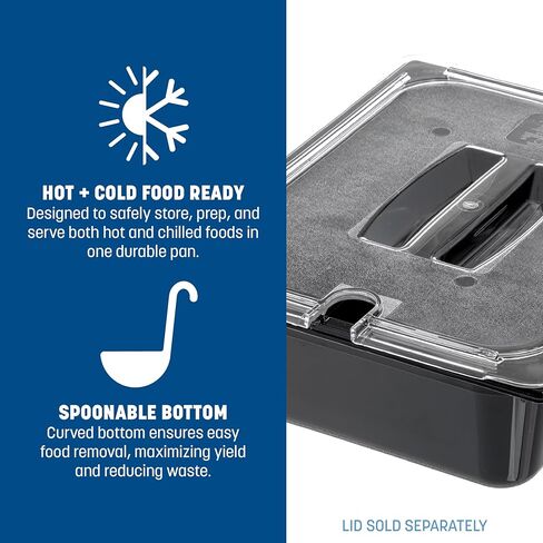 Carlisle FoodService Products 10223B07 StorPlus Half Size Food Pan, Polycarbonate, 8" Deep, Clear in Kuwait