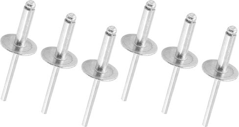 Jiozermi 120 Pcs Aluminum Blind Rivets, 3/16" x 1/2" Pop Rivets Assortment, Silver in Kuwait